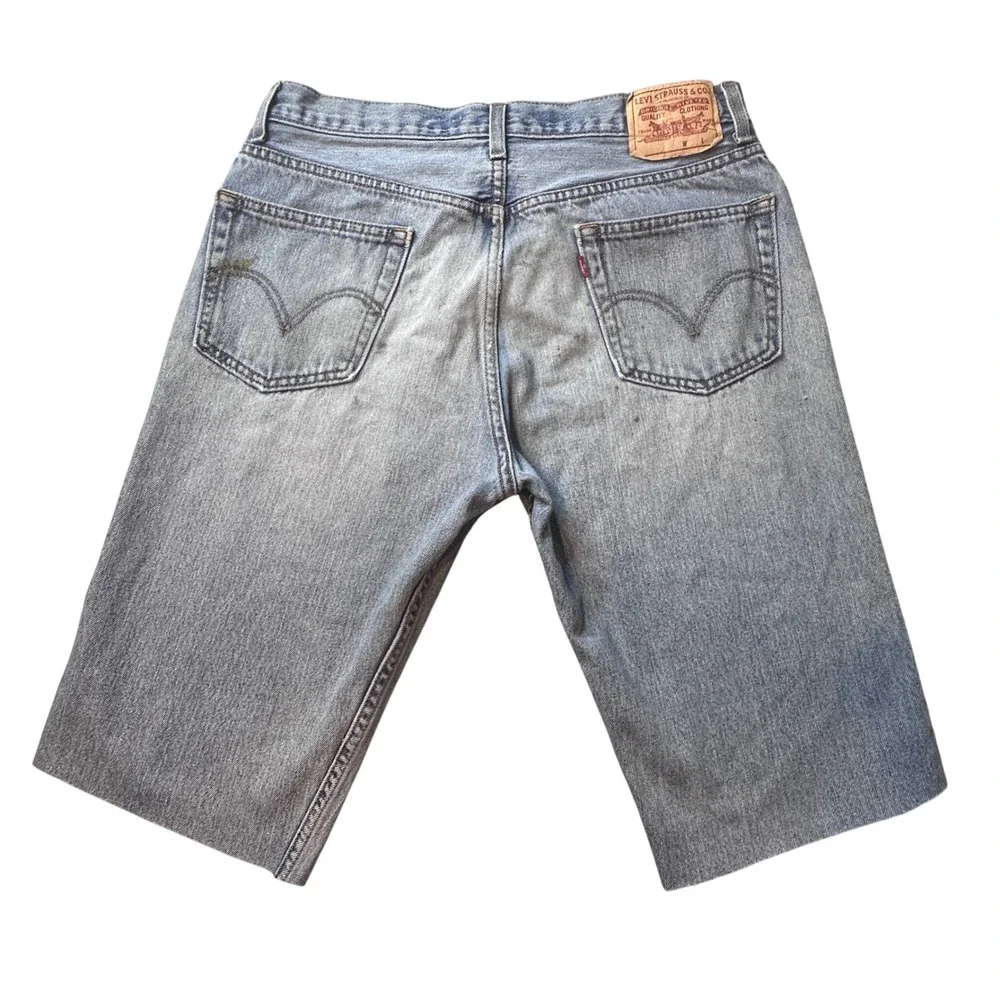 Vintage Levi's 505 Shorts Men 36‎ Blue Regular Fit Cut Off Raw Hem Denim Jorts